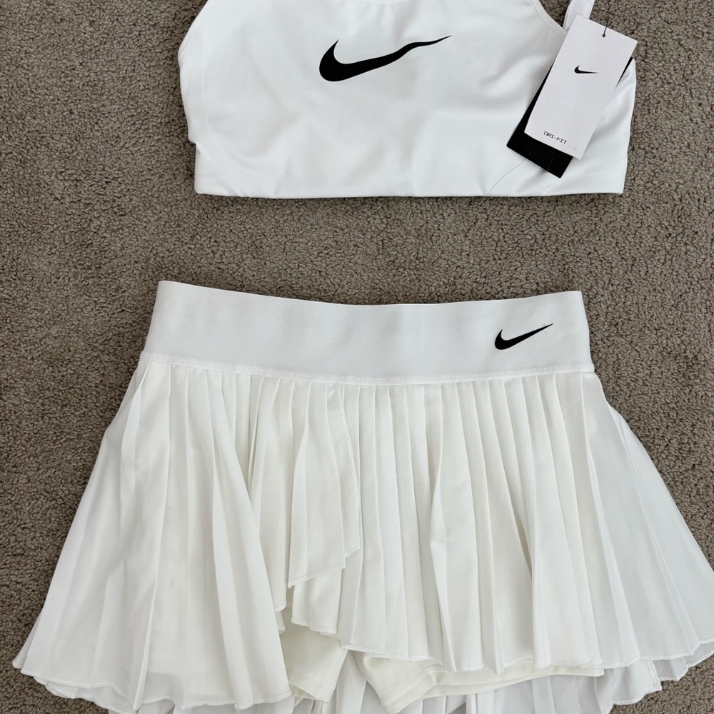 Nike White Pleated Sports Set . Never worn